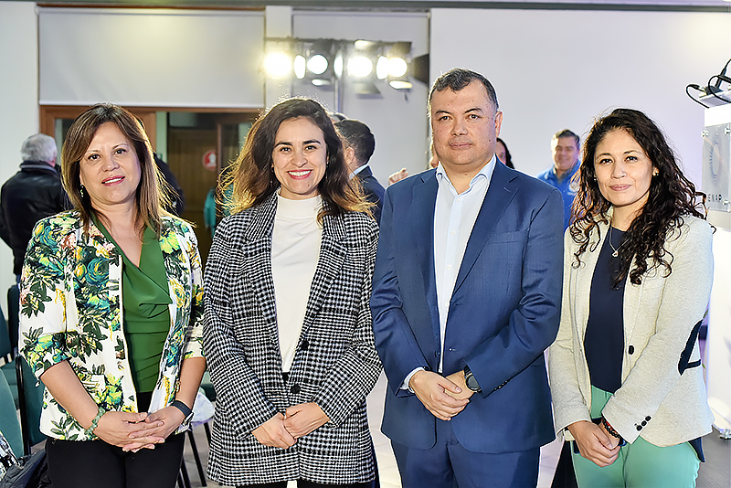 Eugenia Mancilla, Javiera Morales, Rodrigo Bustamante y Verónica Aguilar.