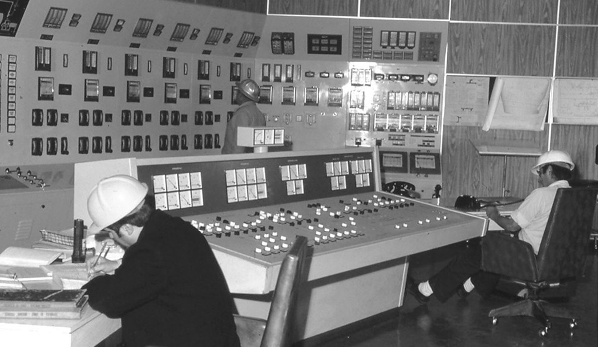 Sala de Control en los 70.